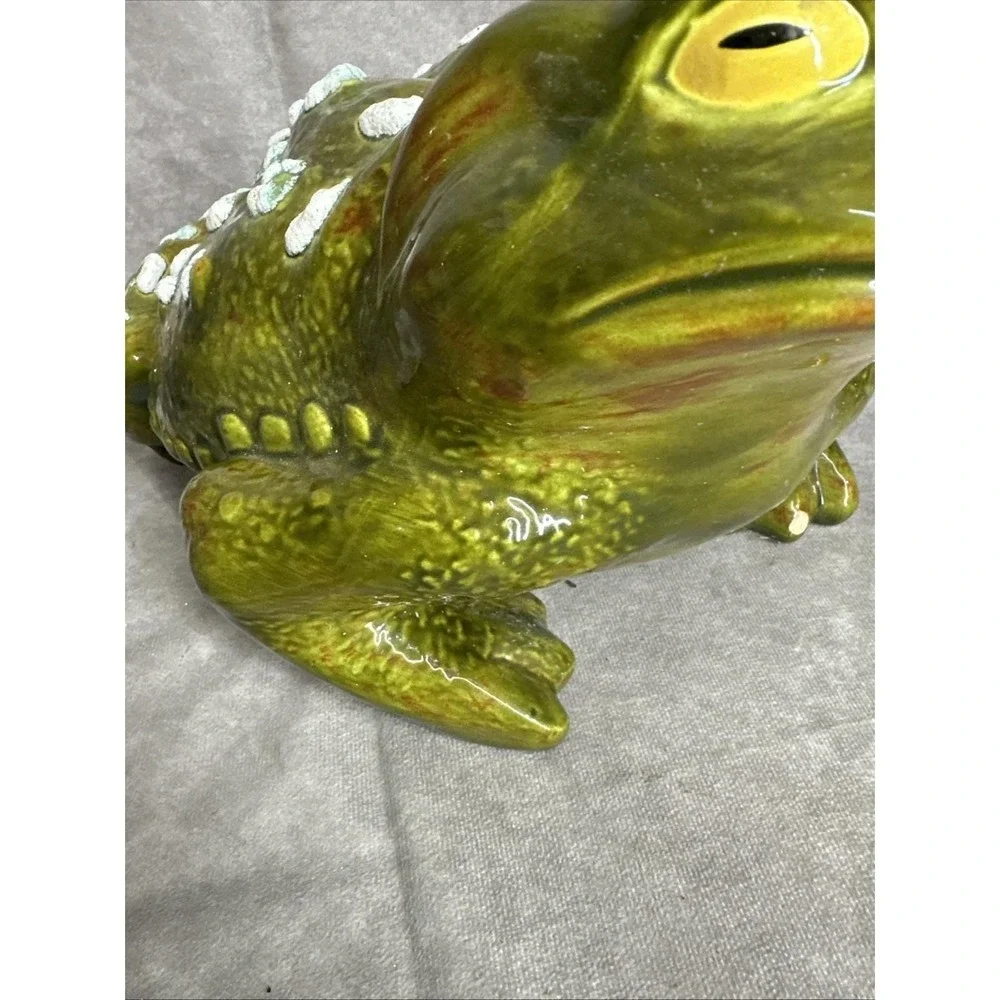 Vintage Arnel 1977 Ceramic Toad Frog Garden Statue‎ Retro Decor 13.5